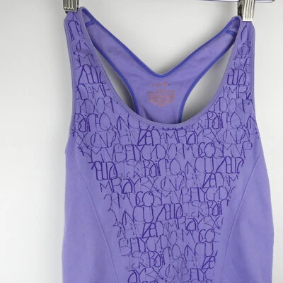 Sujetador deportivo Zella para mujer sin mangas pequeño púrpura sin costuras hecho en EE. UU. Foto 1 de 4