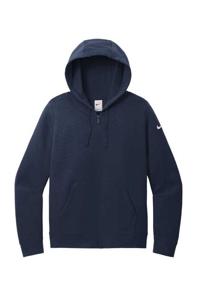 Sudadera con capucha para mujer Nike Club manga polar Swoosh cremallera completa nueva con etiquetas Foto 1 de 1