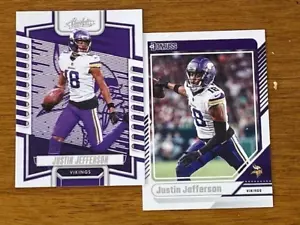 2 card lot - Justin Jefferson WR Minnesota Vikings - Picture 1 of 1