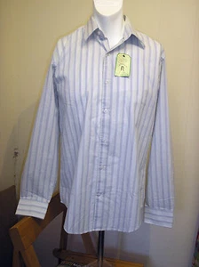 Attire White, Blue & Green Stripe Long Sleeve Modern Fit Shirt - Size Med BNWT!! - Picture 1 of 3