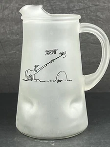 Vintage BC Comics Johnny Hart ZOT Frosted Glass Pinched Sides Anteater - Picture 1 of 12