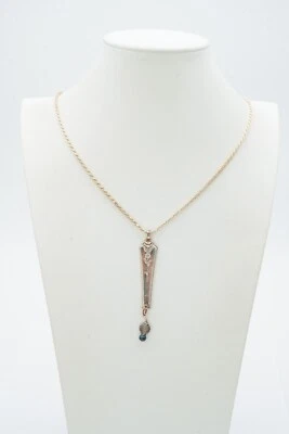 Sterling Silver 925 Pearl Spoon Pendant Rope Necklace 30" Italy 2.25mm - Image 1 of 4