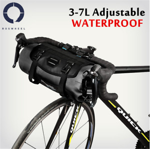 Roswheel 7L Waterproof Black Bike Bicycle Handlebar Bag Pannier Cycling Dry Pack