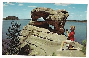 The DEMONS ANVIL Woman Photographer, Humor on Back WISCONSIN DELLS Postcard WI - Picture 1 of 2