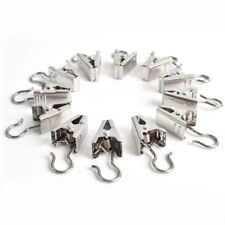 Pack Of 20 Pcs Metal Heavy Duty Curtain Clips W Hook Silver for Curtain Hanging