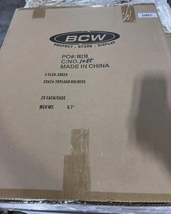 Case of 25 BCW 20x24 Topload Holders | Rigid PVC Poster Holder and Print - Picture 1 of 4
