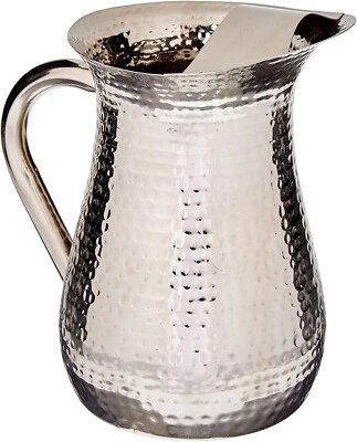 Jarra martillada de acero inoxidable - Elegante servidor de bebidas de onza más. Foto 1 de 3