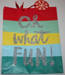 Hallmark Inspirations " Oh What Fun! " - Large Gift Bag - 15.5" x 12.5" x 5.75" - Picture 1 of 2