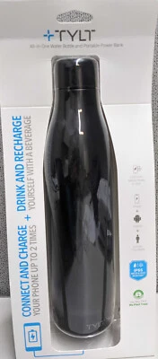 TYLT All-In-One Water Bottle & Portable Power Bank (5700mAh) - Black - Image 1 of 4