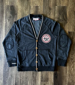 Mitchell & Ness Est. 1904 Baseball Dark Blue Cardigan Men's S - Picture 1 of 8