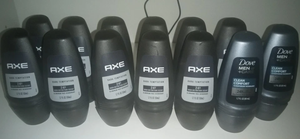 Axe Dark Temptation & Dove Clean Comfort Roll On Deodorants Travel Size X13 - Image 1 of 1