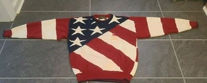 VTG CHAMPION 1996 ATLANTA OLYMPICS AMERICAN FLAG MEN'S SWEATER SZ L MADE IN USA - Picture 1 of 5