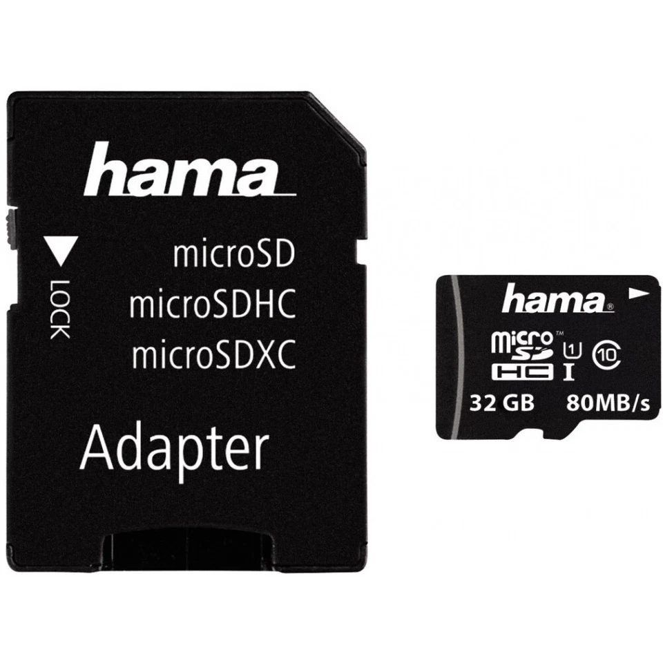 Hama microSDHC 32GB Class 10 + Adapter Speicherkarte - Bild 1 von 1