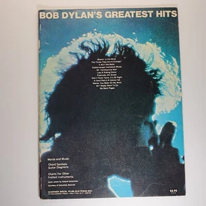 Bob Dylan's Greatest Hits Words and Music Paperback Sheet Music Warner Bros - Picture 1 of 6