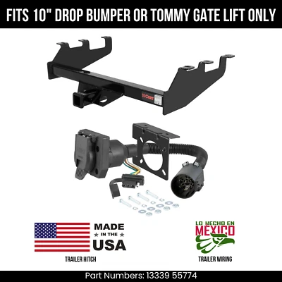 Engate de reboque para 2007 Silverado 1500HD com fiação de 7 pinos ajuste 10" BMPR & Tommy Curt - Imagem 1 de 3