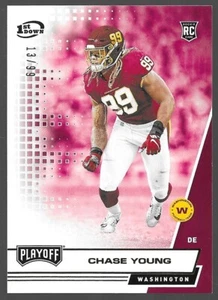 2020 Panini Playoff Chase Young 211 1st Down /99 Rookie RC Washington Commanders - Picture 1 of 4