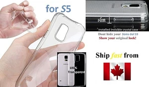 Samsung Galaxy S5 ULTRA Crystal Clear case Cover transparent soft silicone TPU - Photo 1 sur 10