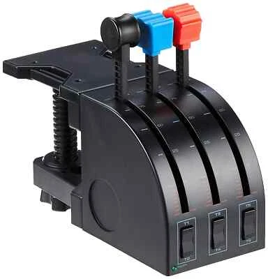 Logitech Saitek PRO Flight Throttle Quadrant Professional Simulation Axis Levers - Image 1 of 4
