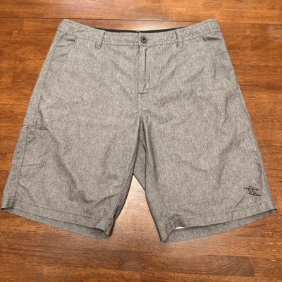 Da Hui Hybrid Shorts Men's Size 34 Gray Swim Land Outdoor Lightweight 11" Inseam - Image 1 of 4