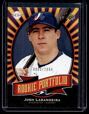 2004 Upper Deck Play Ball Rookie Portfolio Josh Labandeira RC /2004 Montreal - Image 1 of 2