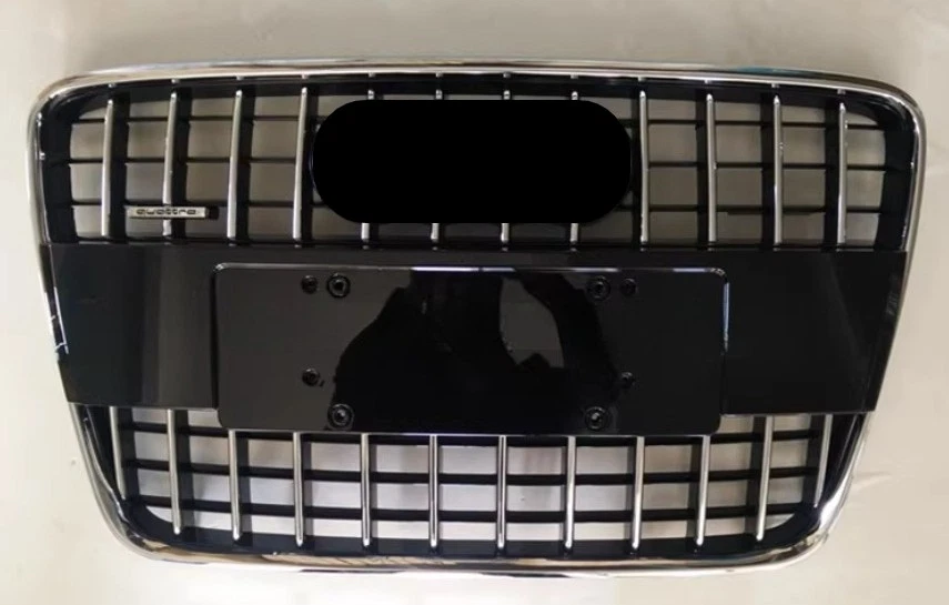 Parrilla de malla de parachoques delantero plateada para Audi Q7 SQ7 2007 2008 2009-2015 Foto 1 de 4