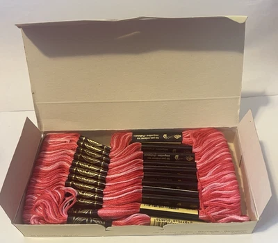 (24) VTG DMC MOULINE SPECIAL 25 #112 (VARIEGATED PINK) SKEINS EMBROIDERY THREAD - Image 1 of 4