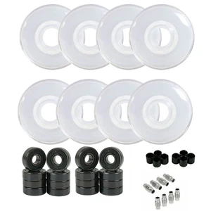 Rink Rat Roller Hockey Wheels Rinkster Ghost XX Grip White/Clear with Hybrid Ce - Picture 1 of 17