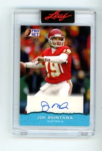 Joe Montana 2022 Leaf Pro Set Sports BLUE Autograph Auto #'d 17/50 - 49ers HOF - Picture 1 of 2