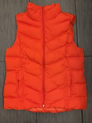 Chaleco acolchado naranja Lands’ End para mujer talla mediana Gorpcore Foto 1 de 4