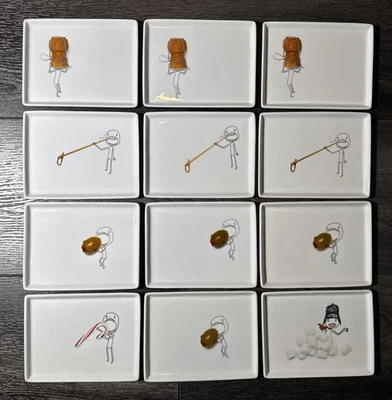 CB2 Crate & Barrel Retired Oliver Appetizer Snack Plates 5" x 6.5" - Lot Of 12 - Image 1 of 4