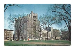 DETROIT MI Masonic Temple Lodge Vtg 1955 Cars Postcard - Picture 1 of 1