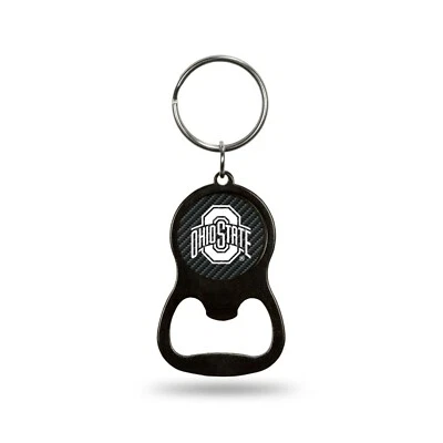 OHIO STATE BUCKEYES CARBON FIBER BOTTLE OPENER KEYCHAIN COLLEGE GAMEDAY - Image 1 of 4
