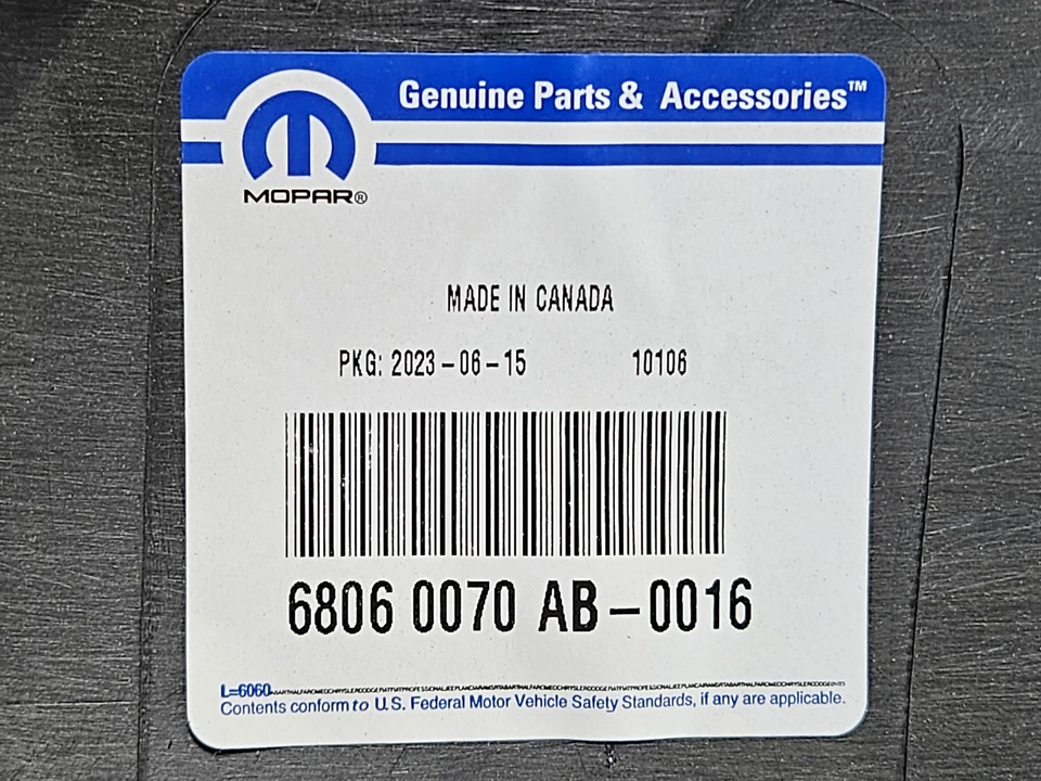 Genuine OEM Mopar Dodge 68060070AB Front Belly Pan Shield 2011-14 Challenger SRT - Image 1 of 1