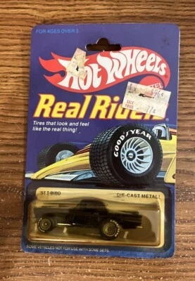 1982 Hot Wheels Real Riders Black '57 T-Bird No. 2536 #2536 On Card - Image 1 of 3