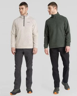 Craghoppers Mens Karlton Fleece Half Zip waffle Texture