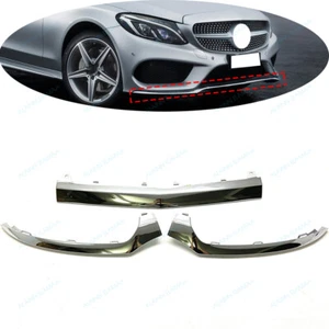 Front Bumper Cover Molding Trim For Mercedes-Benz C Class W205 C300 C200 2015-19 - Picture 1 of 9