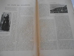 Au Pays du Chamois 1903 Article de presse - Foto 1 di 1