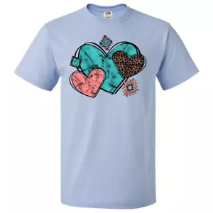 Short Sleeve T-Shirt: Valentines Day - "Three Hearts" (V22) - Picture 1 of 5