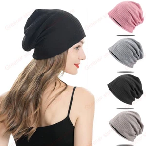 Mens Womens Slouch Beanie Hat Woolly Oversized Winter Warm Ski Skateboard Beenie - Picture 1 of 15