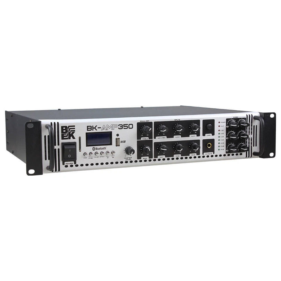 350 Watts Professional PA System Power Amplifier  6 Zone 70/100V MP3 Bluetooth - Image 1 of 4