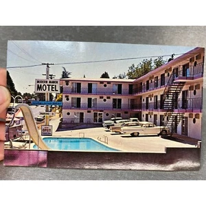 Vtg Modern Manor Motel 1960's Postcard Vtg Cars Transportation L.E. Lindholm - Picture 1 of 7