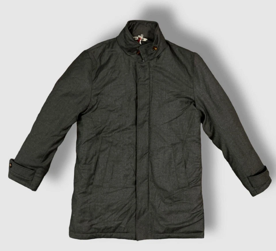 Kired by Kiton men's Grey Wool/ Cashmere Car Coat Parka- 48 us/58 eu -