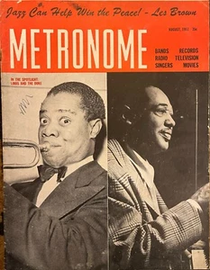 Metronome Magazine August 1951 - Louis and The Duke - Vintage Music Magazine - Picture 1 of 3