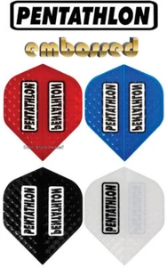 6 Dart Flights Pentathlon EMBOSSED - Farbe wählbar - Picture 1 of 5