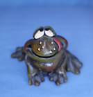 Figurine grenouille crapaud vert grenouille taureau 2005 signée John Reya