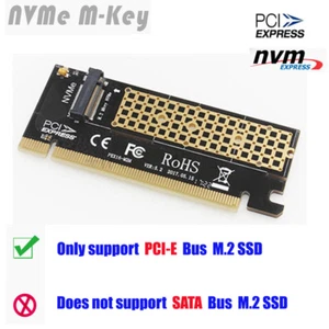 M.2 NVMe SSD NGFF TO PCIE 3.0 X16/X4 adapter with heatsink - Picture 1 of 8