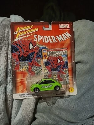 Johnny Lightning🔥🔥Spider-Man '98🔥🔥VW Beetle Car 2002 McFarlane Marvel Comics - Image 1 of 2