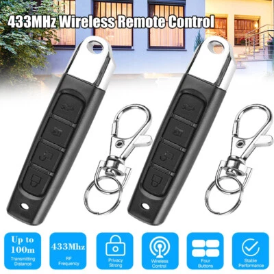 2x 433MHz Funk Fernbedienung Garagentoröffner Universal Fernbedienung Duplikator - Bild 1 von 4