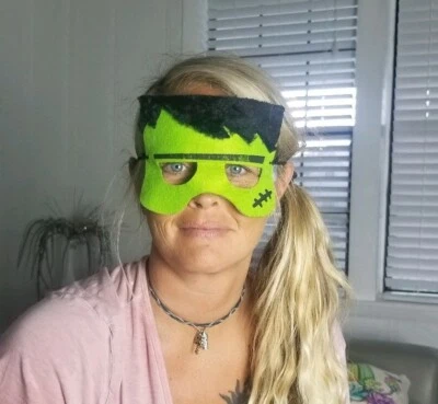 MASK HALLOWEEN FRANKSTEIN MONSTER COSTUME SCARY ADJUST Half Felt - Image 1 of 4