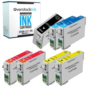 7-Pack Compatible OSI T127 Combo Pack Ink Cartridge for Epson Stylus NX530 NX625 - Picture 1 of 1